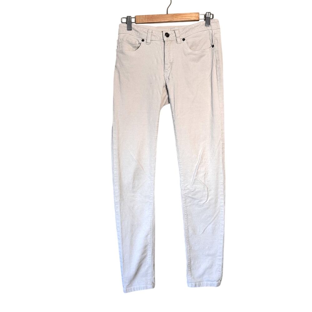 Patagonia White Corduroy Skinny Pants Women’s 28 Organic Cotton Low Rise